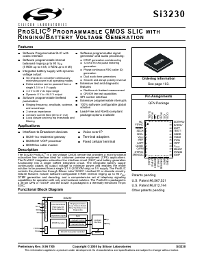 SI3201-BS Datasheet PDF Silicon Laboratories
