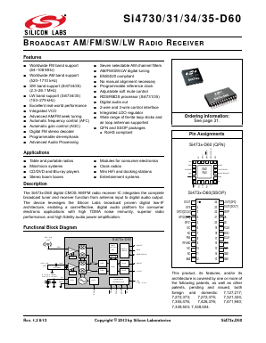 SI4731-D60-GU Datasheet PDF Silicon Laboratories