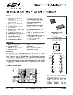 SI4731-D60-GM Datasheet PDF Silicon Laboratories