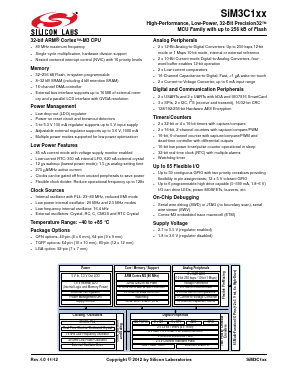 SIM3C166-B-GM Datasheet PDF Silicon Laboratories