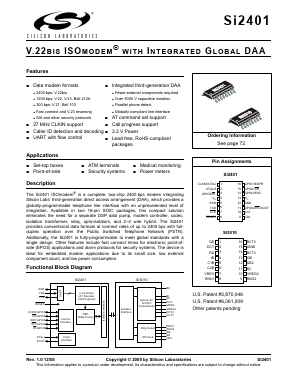 SI3010-F-FS Datasheet PDF Silicon Laboratories