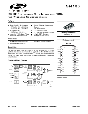 SI4136-BT Datasheet PDF Silicon Laboratories