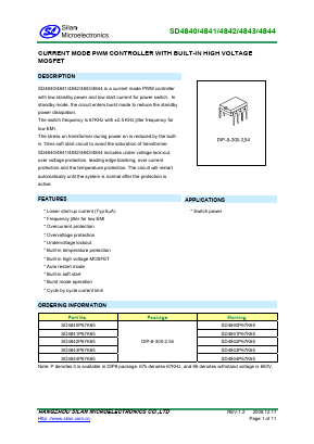 SD4843 Datasheet PDF Silan Microelectronics