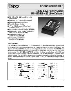SP3486ET Datasheet PDF Signal Processing Technologies