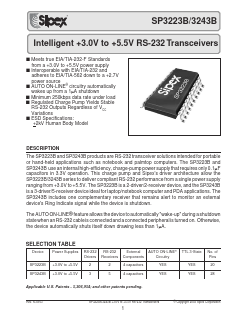 SP3243B Datasheet PDF Signal Processing Technologies
