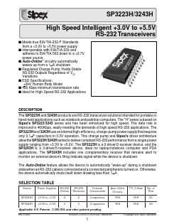 SP3243H Datasheet PDF Signal Processing Technologies