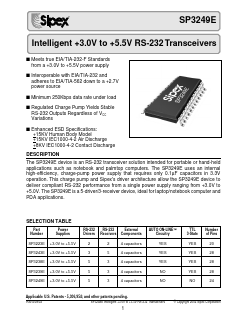 SP3249EEY Datasheet PDF Signal Processing Technologies