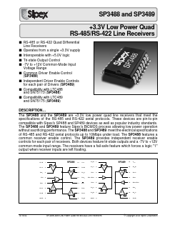 SP3489ET Datasheet PDF Signal Processing Technologies