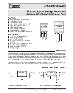 SPX29500 Datasheet PDF Signal Processing Technologies