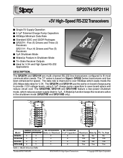 SP211HCT Datasheet PDF Signal Processing Technologies