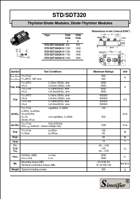 SDT320 Datasheet PDF Sirectifier Electronics