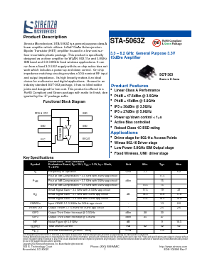 STA-5063Z Datasheet PDF Sirenza Microdevices => RFMD