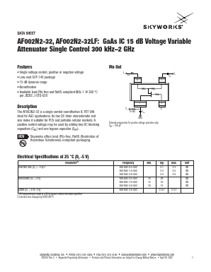 AF002N2-32 Datasheet PDF Skyworks Solutions