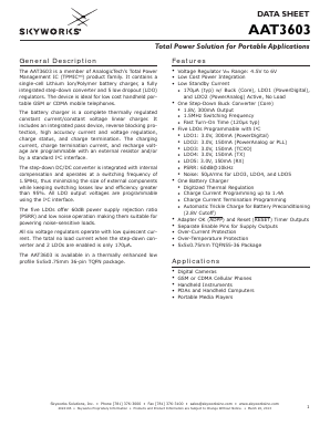 AAT3603IIH-T1 Datasheet PDF Skyworks Solutions