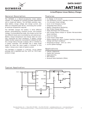 AAT3682ISN-4.2-T1 Datasheet PDF Skyworks Solutions