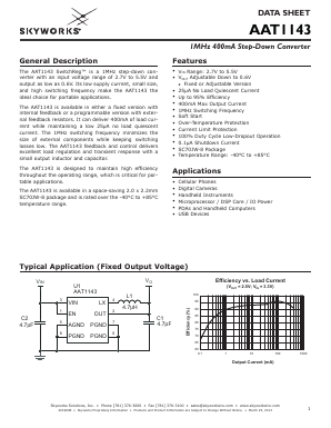 AAT1143IJS-3.3-T1 Datasheet PDF Skyworks Solutions