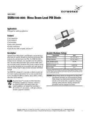 DSM8100-000 Datasheet PDF Skyworks Solutions
