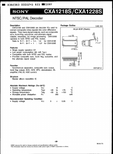 CXA1228S Datasheet PDF Sony Semiconductor
