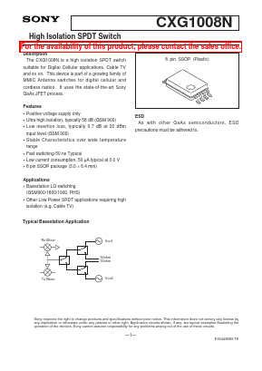 CXG1008 Datasheet PDF Sony Semiconductor