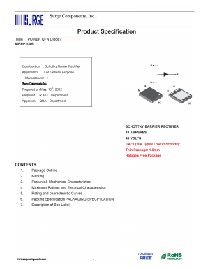MBRP1045 Datasheet PDF Surge Components