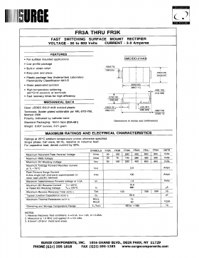 FR3B Datasheet PDF Surge Components