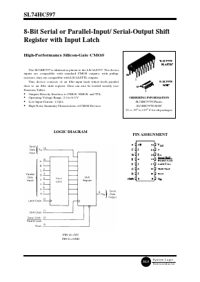 SL74HC597 Datasheet PDF System Logic Semiconductor
