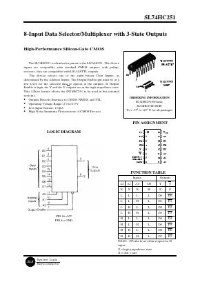 SL74HC251N Datasheet PDF System Logic Semiconductor