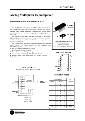 SL74HC4051D Datasheet PDF System Logic Semiconductor