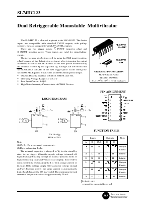 SL74HC123 Datasheet PDF System Logic Semiconductor