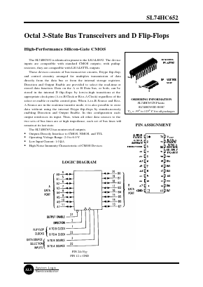 SL74HC652N Datasheet PDF System Logic Semiconductor