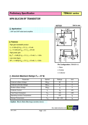 TBN6301E Datasheet PDF Tachyonics CO,. LTD