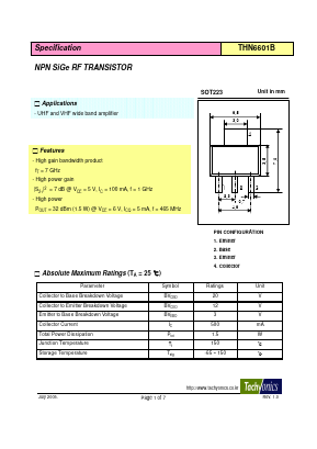 THN6601B Datasheet PDF Tachyonics CO,. LTD