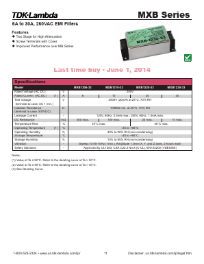 MXB-1210-33 Datasheet PDF TDK Corporation