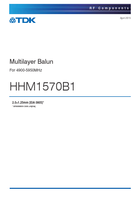 HHM-1570 Datasheet PDF TDK Corporation