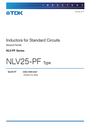 NLV-PF Datasheet PDF TDK Corporation