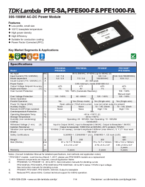 PFE1000F Datasheet PDF TDK Corporation
