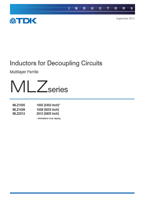 MLZ1608A2R2WTD25 Datasheet PDF TDK Corporation