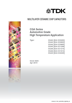 CGA4C4NP02W821J060AA Datasheet PDF TDK Corporation