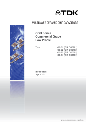 CGB2A1JB1C105M033BC Datasheet PDF TDK Corporation