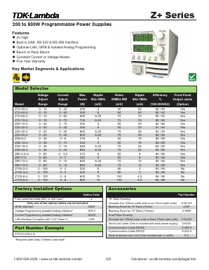 Z100-4-LAN-L-U Datasheet PDF TDK Corporation