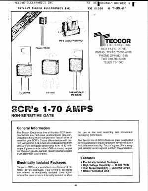 S1010L Datasheet PDF Teccor Electronics