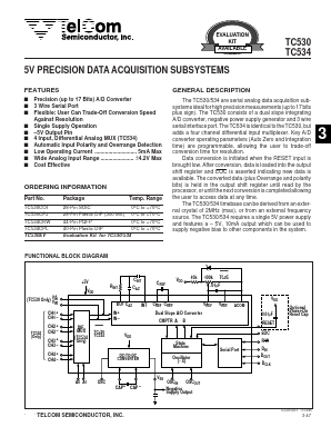 TC530 Datasheet PDF TelCom Semiconductor, Inc