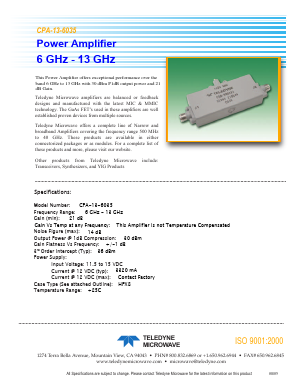 CPA-13-6035 Datasheet PDF Teledyne Technologies Incorporated