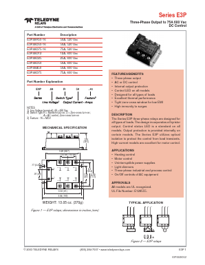 E3P48D50-16 Datasheet PDF Teledyne Technologies Incorporated
