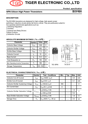 BUV48A Datasheet PDF Tiger Electronic