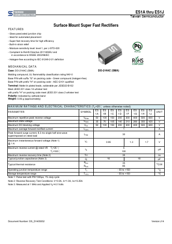 ES1HHF3 Datasheet PDF Tiger Electronic