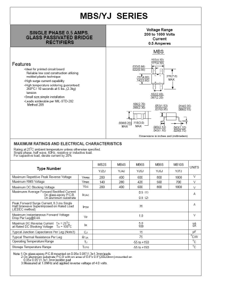MB10S Datasheet PDF Tiger Electronic