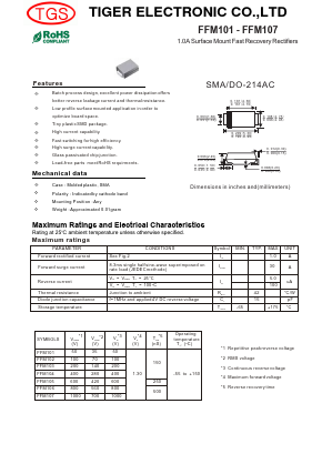 FFM101 Datasheet PDF Tiger Electronic