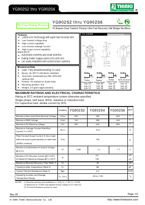 YG902S6 Datasheet PDF Thinki Semiconductor Co., Ltd.