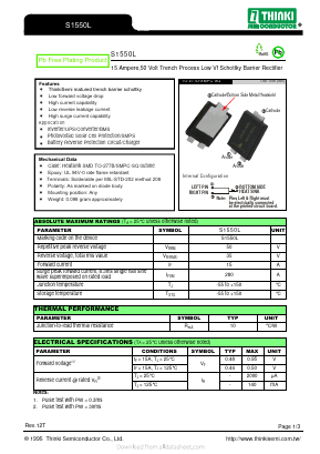 S1550L Datasheet PDF Thinki Semiconductor Co., Ltd.